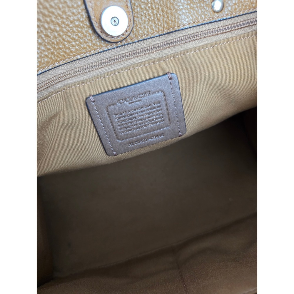 Coach Dempsey Tote 22 Signature Canvas Pink Varsity Stripe C8417 Crossbody Bag - Picture 8 of 11